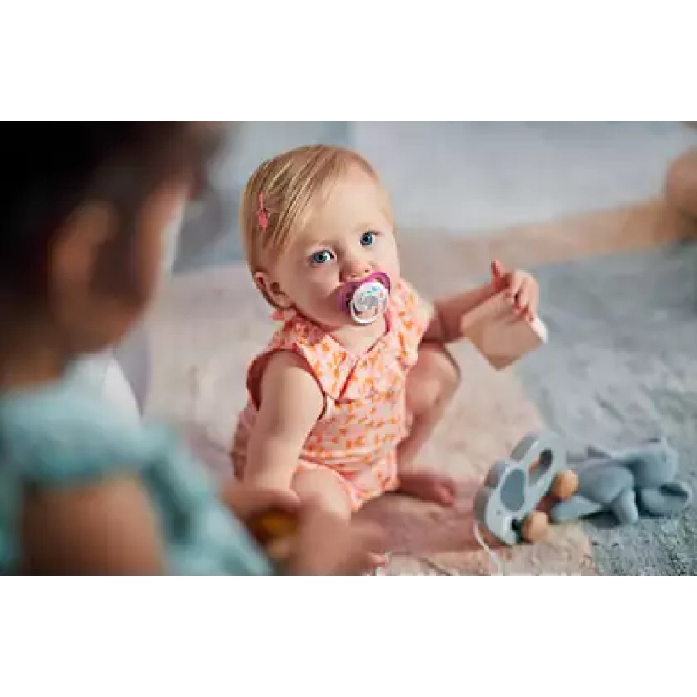 საწოვარა Philips Avent SCF080/08, 6-18m, 2Pcs, Air Soother, Pink/Purple