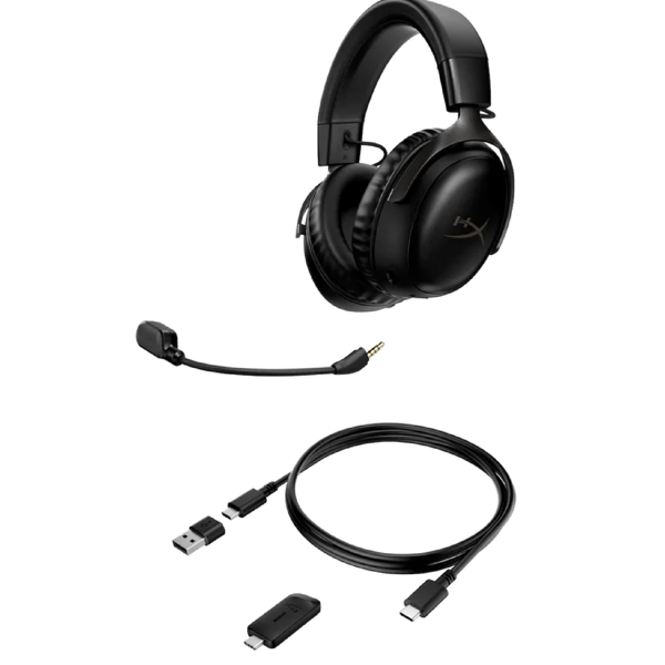 ყურსასმენი HyperX 77Z45AA Cloud III, Gaming Headset, Wireless, USB, Black