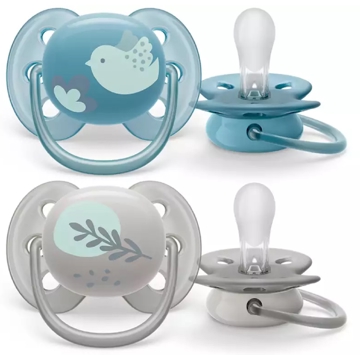 Philips Avent SCF091/15, 6-18m, 2Pcs, Air Soother, Grey/Blue