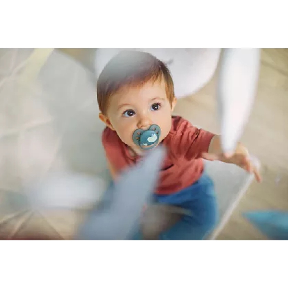 საწოვარა Philips Avent SCF091/15, 6-18m, 2Pcs, Air Soother, Grey/Blue