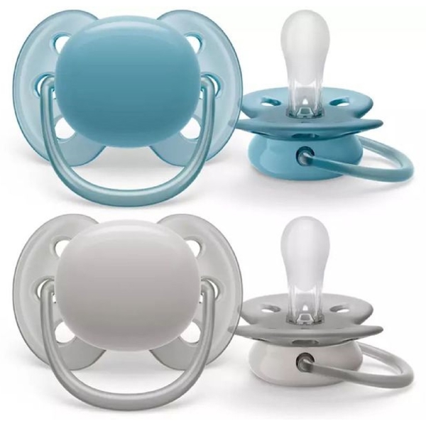 Philips Avent SCF091/17, 6-18m, 2Pcs, Air Soother, Grey/Blue