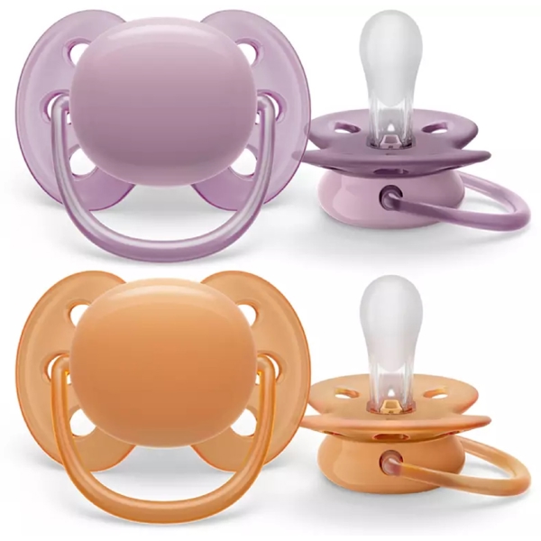 Philips Avent SCF091/33, 6-18m, 2Pcs, Air Soother, Orange/Purple