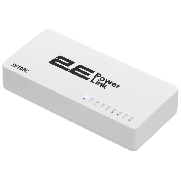 სვიჩი 2E 2E-SF108C, 8-Port, Switch, White