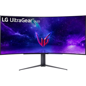 მონიტორი LG 45GR95QE-B.AMA, 45", Curved Monitor, UWQHD, OLED, HDMI, USB, DP, Black