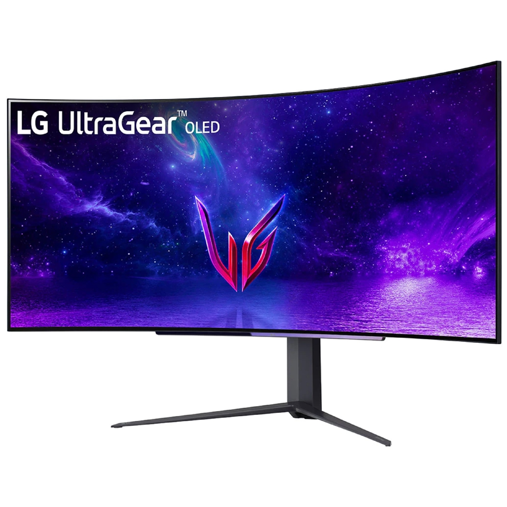 LG 45GR95QE-B.AMA, 45", Curved Monitor, UWQHD, OLED, HDMI, USB, DP, Black