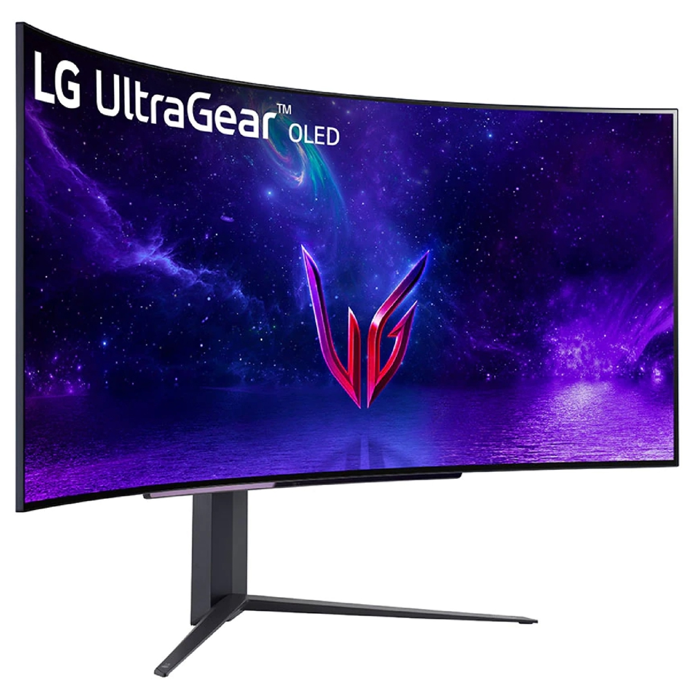 მონიტორი LG 45GR95QE-B.AMA, 45", Curved Monitor, UWQHD, OLED, HDMI, USB, DP, Black