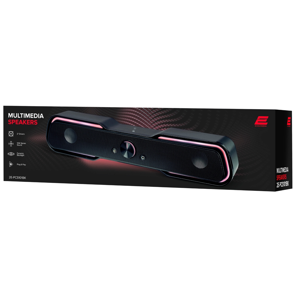 დინამიკი 2E 2E-PCS101BK, 10W, USB, 3.5mm, Speaker, Black