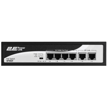 2E 2E-SP402F-2, 6-Port, PoE+ Switch, Black