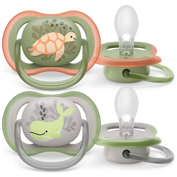 Philips Avent SCF085/60, 6-18m, 2Pcs, Air Soother, Green/Grey