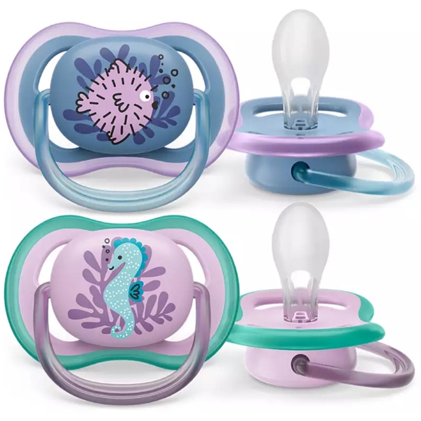 Philips Avent SCF085/61, 6-18m, 2Pcs, Air Soother, Pink/Blue