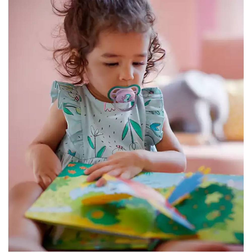 საწოვარა Philips Avent SCF085/61, 6-18m, 2Pcs, Air Soother, Pink/Blue