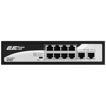 2E 2E-SP802F-2, 10-Port, PoE+ Switch, Black