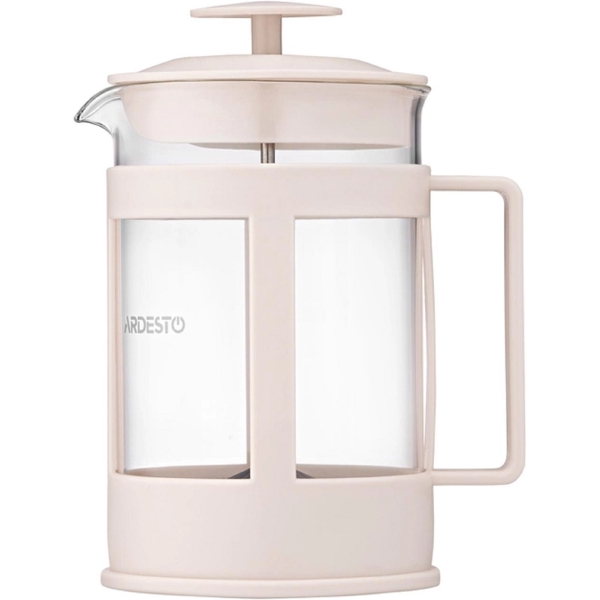 ჩაიდანი Ardesto AR1008BF, 800ml, French Press, Beige