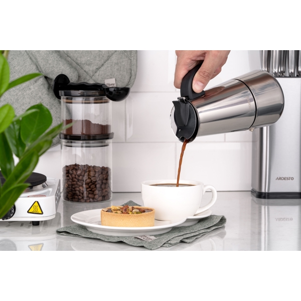 ყავის მადუღარა Ardesto AR0804SS, 0.2L, Coffee Maker, Silver