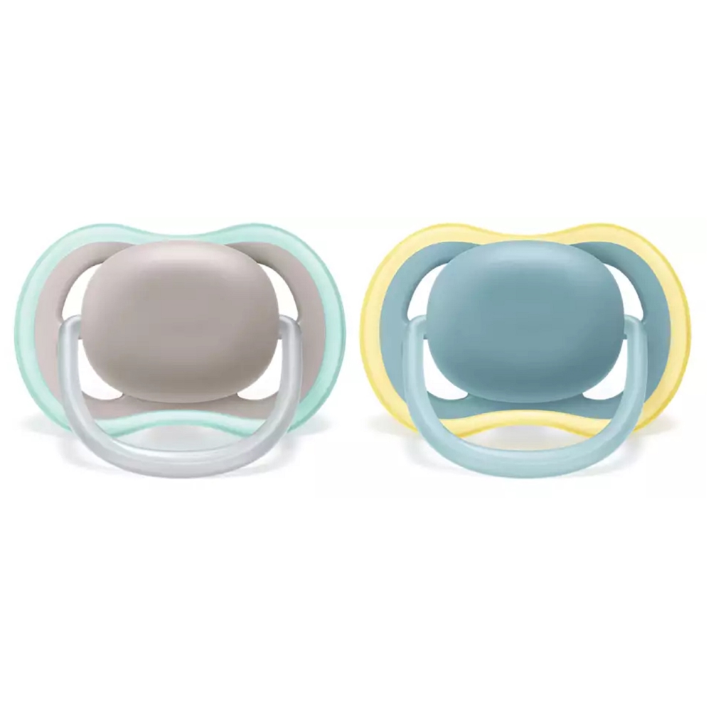 საწოვარა Philips Avent SCF349/01, 18+m, 2Pcs, Air Soother, Grey/Blue