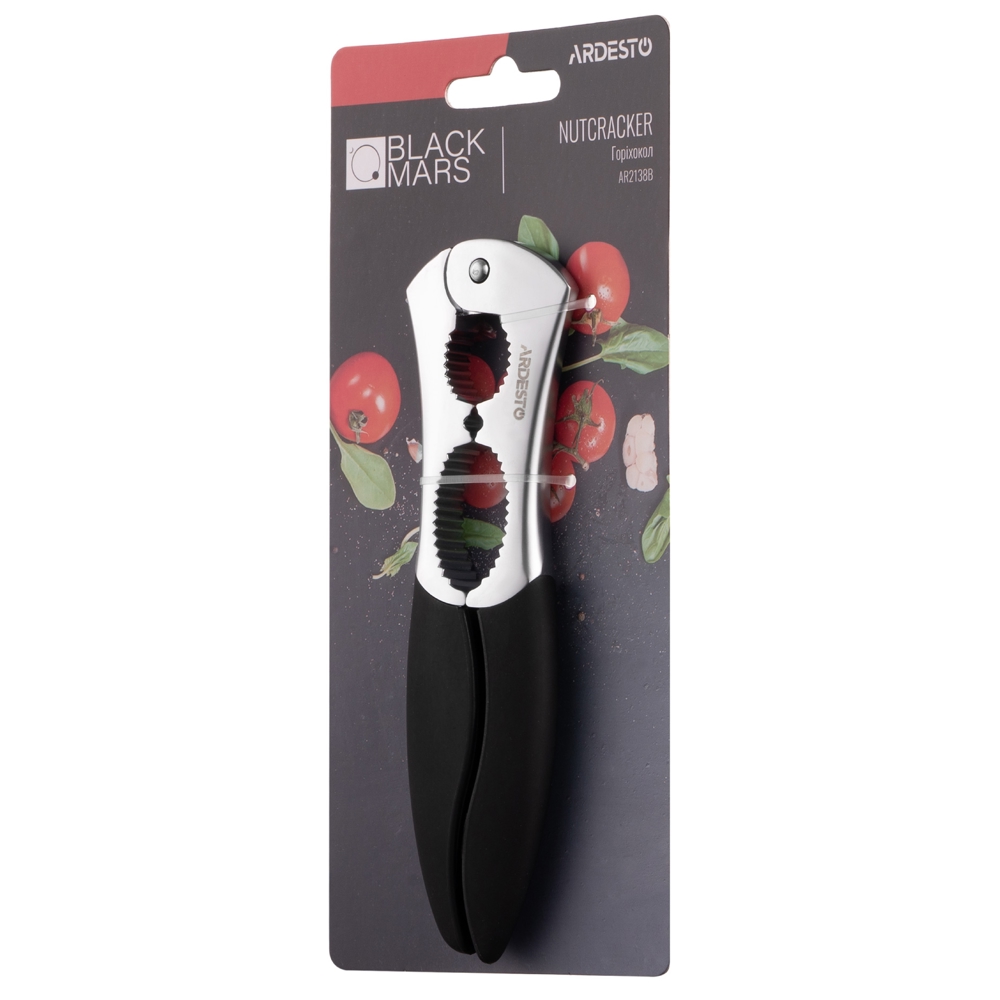 თხილის სატეხი Ardesto AR2138B, Nutcracker, 17cm, Black/Silver