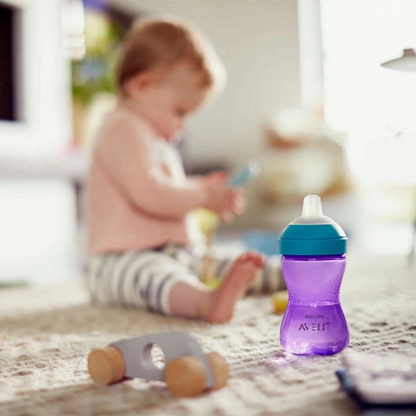 Philips Avent SCF802/02 Natural Response, 300Ml, Baby Bottle, Purple/Blue