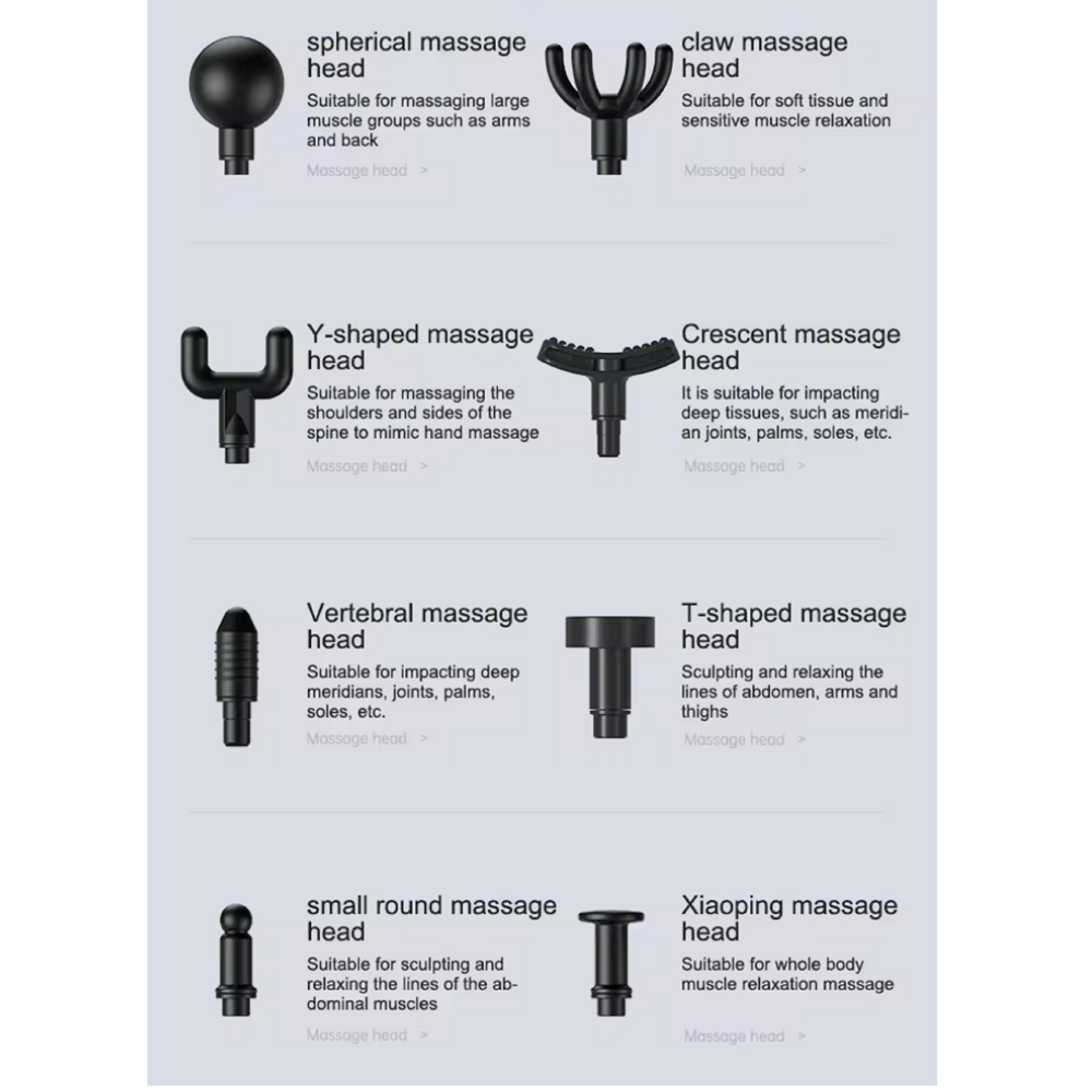 ALLX AXM-424G, 18W, 3200Rpm, Professional Massage Gun, Gray