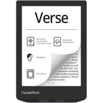 ელექტრონული წიგნი PocketBook PB629-2-CIS 629 Verse, 6", 8GB, 512MB, Wi-Fi, E-Book Reader, Bright Blue