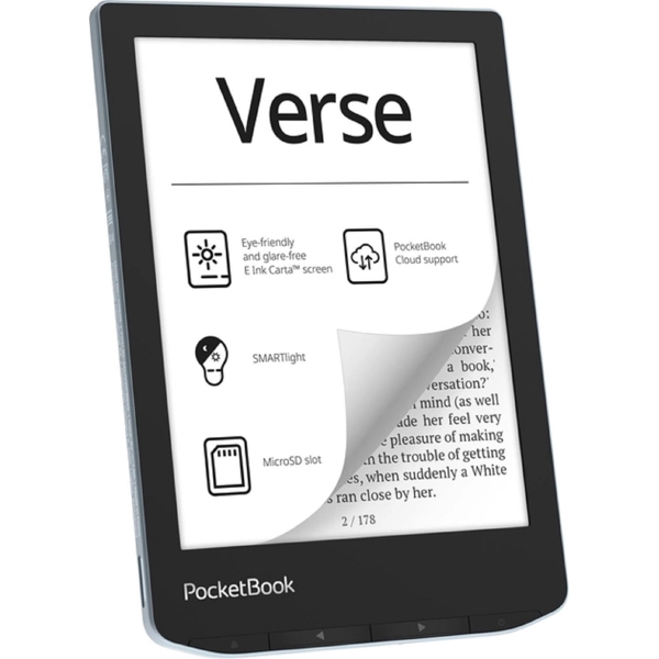 ელექტრონული წიგნი PocketBook PB629-2-CIS 629 Verse, 6", 8GB, 512MB, Wi-Fi, E-Book Reader, Bright Blue