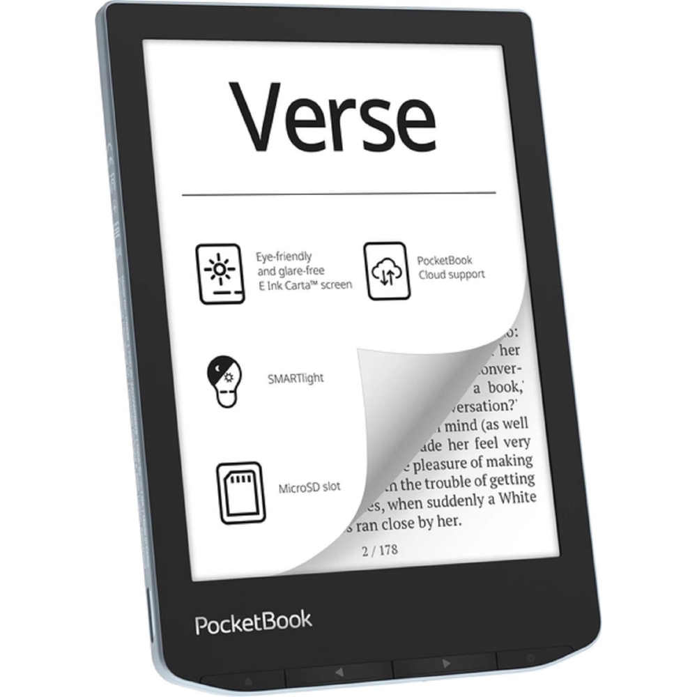 PocketBook PB629-2-CIS 629 Verse, 6", 512MB, 8GB, Wi-Fi, E-Book Reader, Bright Blue