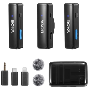 Boya BOYALINK, Microphone Set, USB-C, 3.5mm, TRS, Black