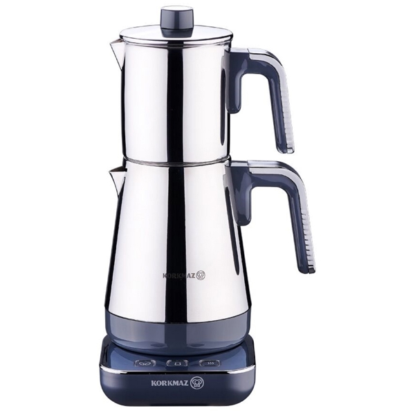 ჩაის აპარატი Korkmaz A850-03 Moderna, 1600W, 1.3L, Tea Maker, Grey/Chrome