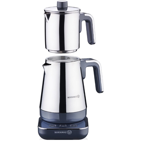 ჩაის აპარატი Korkmaz A850-03 Moderna, 1600W, 1.3L, Tea Maker, Grey/Chrome