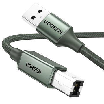 პრინტერის კაბელი UGREEN (90817), USB-A To USB-B, 3m, Green