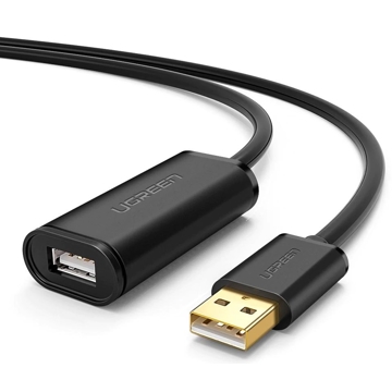 USB დამაგრძელებელი UGREEN US121 (10326), USB 2.0 Active Extension Cable, 30m, Black