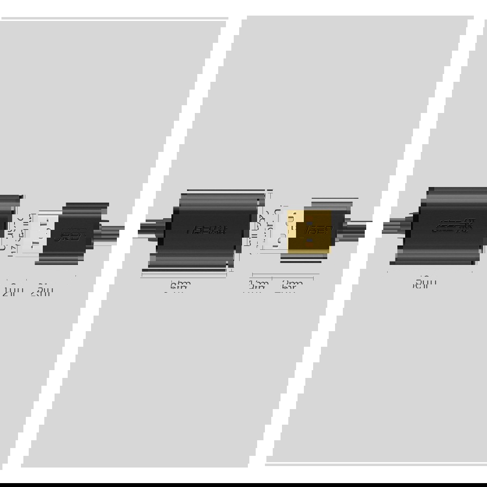 USB დამაგრძელებელი UGREEN US137 (20213), USB 2.0 Active Extension Cable, 5m, Black