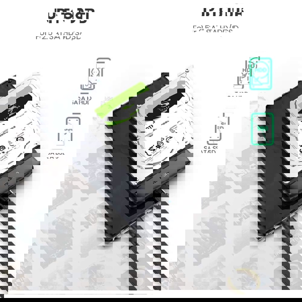 მყარი დისკის წამკითხველი  UGREEN CM308 (70554), Type-C To 2.5-Inch SATA Converter, 50cm, Black
