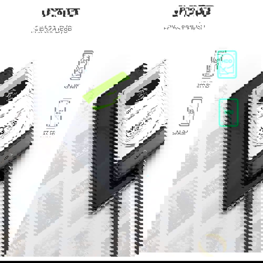 მყარი დისკის წამკითხველი  UGREEN CM308 (70554), Type-C To 2.5-Inch SATA Converter, 50cm, Black
