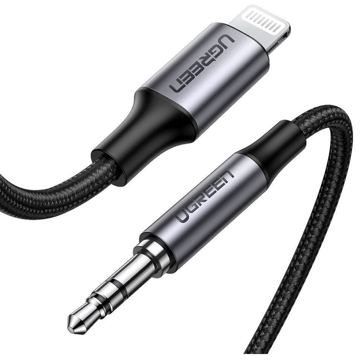 UGREEN US315 (70509),  Lightning To 3.5mm Aux Cable, 1M, Gray/Black