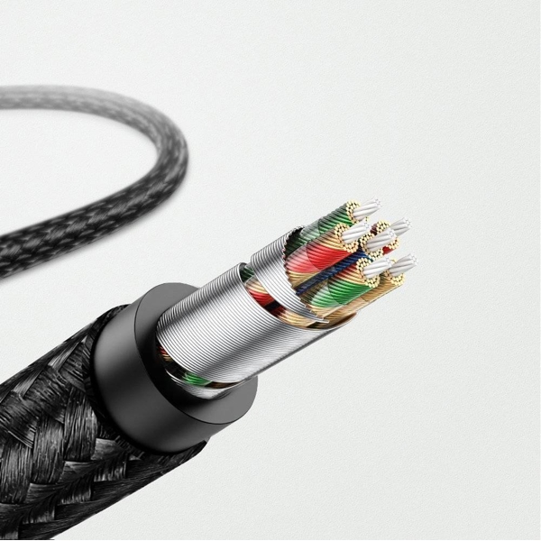 აუდიო ადაპტერი UGREEN US315 (70509), MFA Lightning To 3.5mm Aux Cable, 1M, Gray/Black