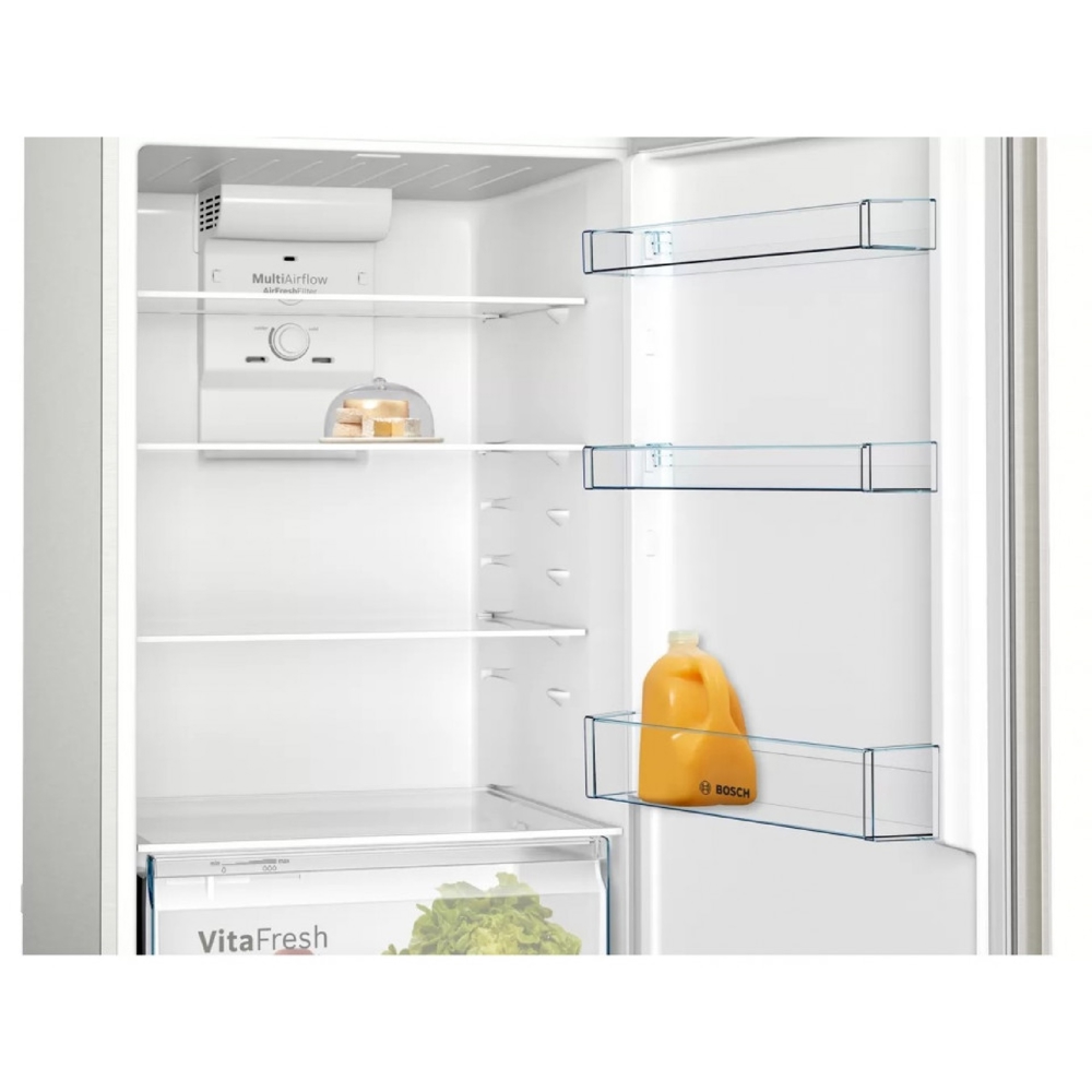 მაცივარი Bosch KDN55NL20U, 485L, A+, No Frost, Refrigerator, Silver