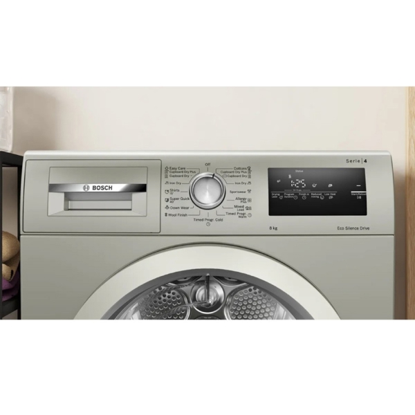 სარეცხის საშრობი მანქანა Bosch WTN86202ME, 8Kg, B, Washing Dryer, Silver