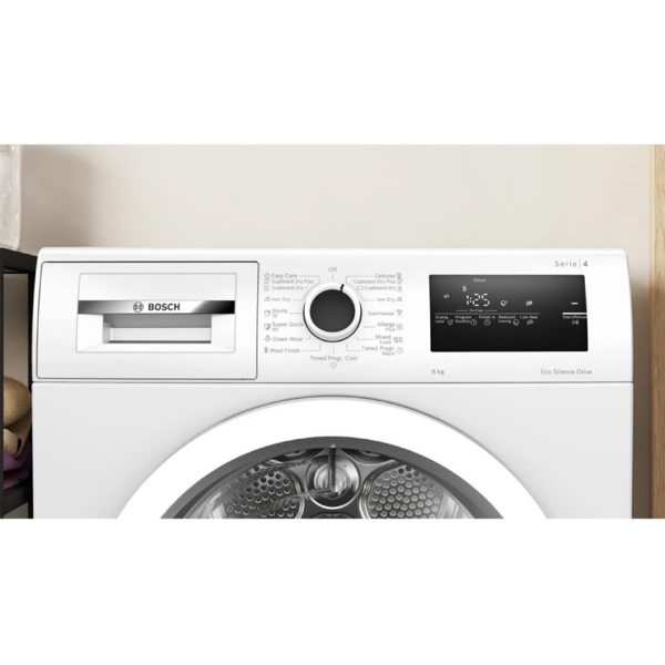 სარეცხის საშრობი მანქანა Bosch WTN86201ME, 8Kg, B, Washing Dryer, White