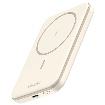 პორტატული დამტენი UGREEN PB561 (25207), 5000mAh, Type-C, Magnetic Power Bank, Beige