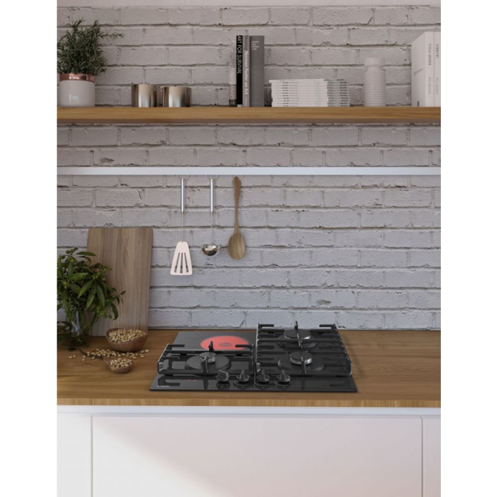 ჩასაშენებელი კომბინირებული ქურის ზედაპირი Gorenje GCE681BSC, Built-in combined Cooktop, Black