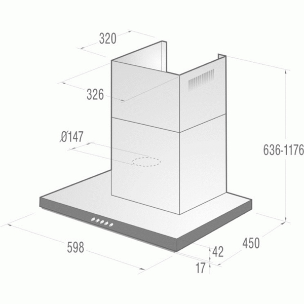 Gorenje WHT643E4XBG, 650m³/H, Silver