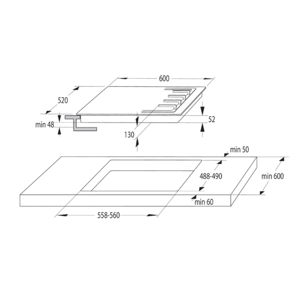 Gorenje GW642AB, Built-in, Black