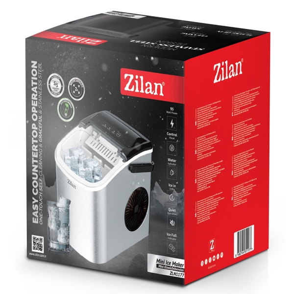 ყინულის აპარატი Zilan ZLN1177, Ice Maker, Silver