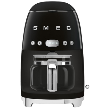 Smeg DCF02BLEU, 1050W, 1.4L, Coffee Machine, Black