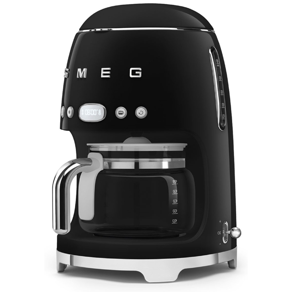 ყავის აპარატი Smeg DCF02BLEU, 1050W, 1.4L, Coffee Machine, Black