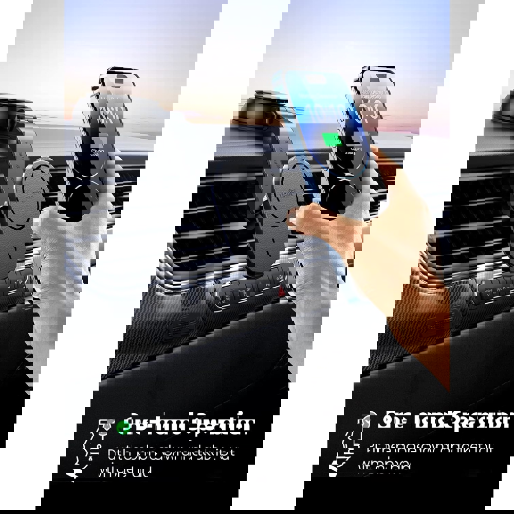 უსადენო დამტენი UGREEN CD345 (15120), 15W, MagSafe Magnetic Car Charger , Black