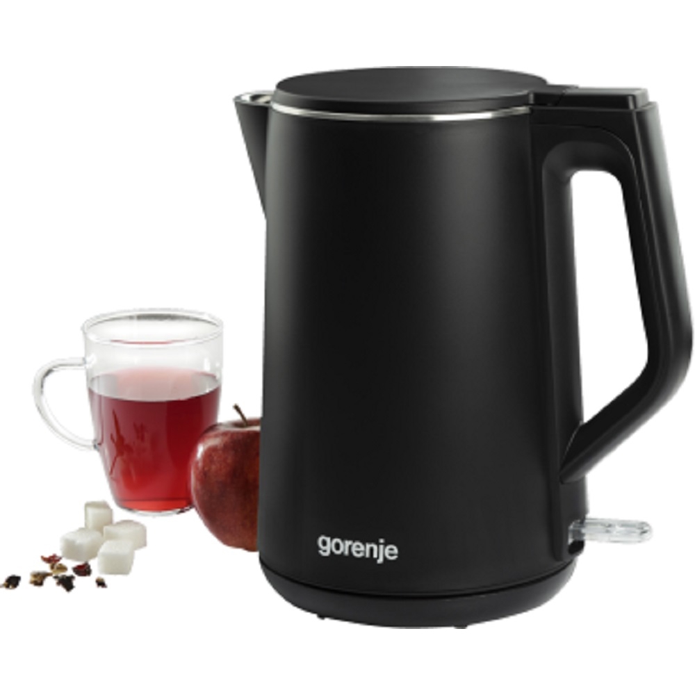 ელექტრო ჩაიდანი Gorenje K15DWBK, 2200W, 1.5L, Electric Kettle, Black