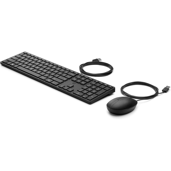 კლავიატურა + მაუსი HP 9SR36AA, Wired, USB, Keyboard And Mouse, Black