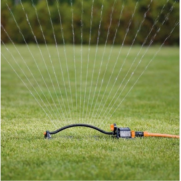 Fiskars 1023661, Water Saving Sprinkler, Black/Orange