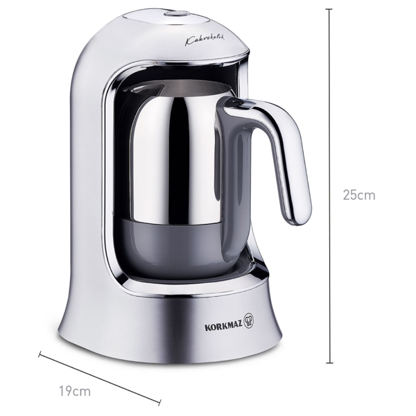 ყავის აპარატი Korkmaz A860-13 Kahvekolik, 400W, 320Ml, Coffee Maker, Inox